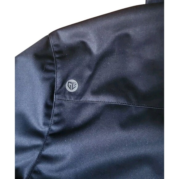 Graham Luxe Windbreaker Men's Large Navy Full Zip Hooded Maverick Golf Outdoors - Picture 5 of 8